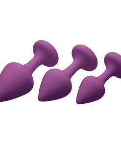 Purple Pleasures 3 Piece Silicone Anal Plugs