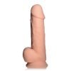 Silexpan Light Hypoallergenic Silicone Dildo with Balls - 8 Inch