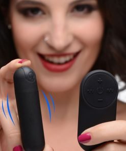Vibrating Bullet with Remote Control - Black