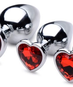 Red Heart Gem Anal Plug Set