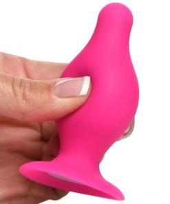 Squeezable Tapered Small Anal Plug - Pink