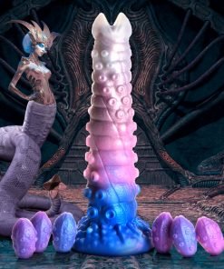 Tenta-Queen Ovipositor Silicone Dildo with Eggs